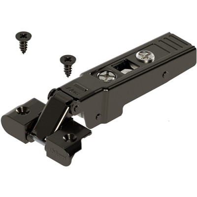 Петля Clip top 95* без пружины для узких алюм. рамок Z1, накладная черный оникс (70T950A.TLMB V50 O)