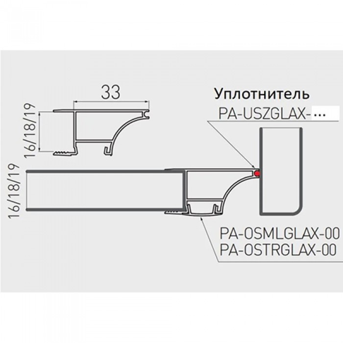 Уплотнитель силиконовый для торцевого профиля LED белый (КРАТНО 2М/3М)