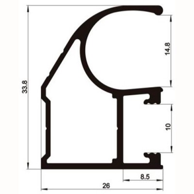 Профиль открытый серебро