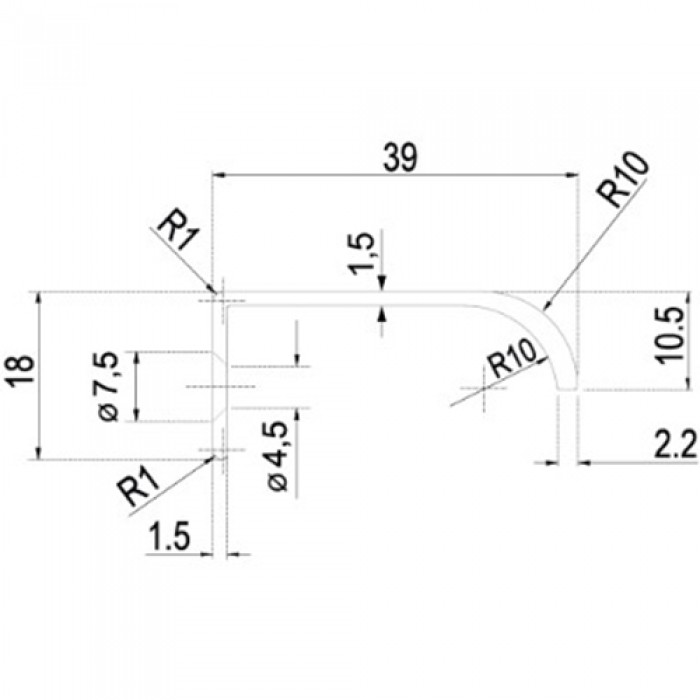 Мебельная ручка MONTE RT110BL.1/000/700