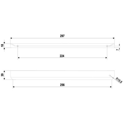 Мебельная ручка MONTE RT110W.1/224/300