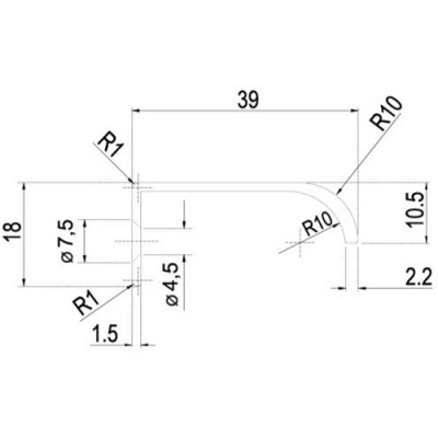 Мебельная ручка MONTE RT110W.1/224/300