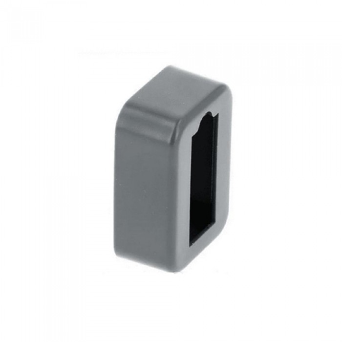 Держатель трубы прямоугольной с заглушкой серый орион