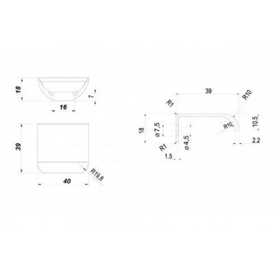 Мебельная ручка MONTE RT110W.1/16