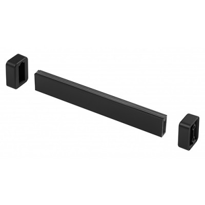 Штанга прямоугольная черная (3м/шт + 2 держателя)