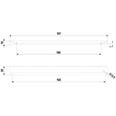 Мебельная ручка MONTE RT110BL.1/160/200