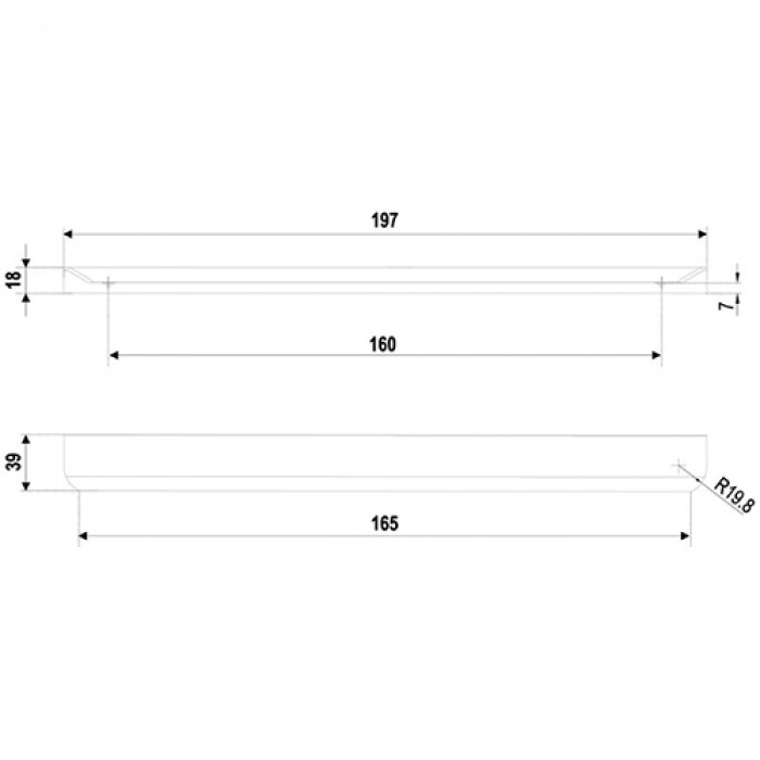 Мебельная ручка MONTE RT110BL.1/160/200