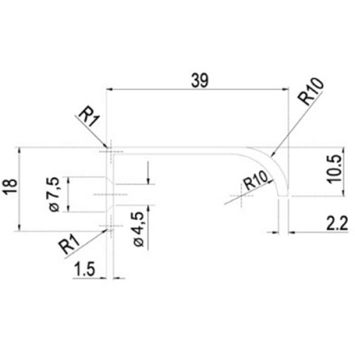 Мебельная ручка MONTE RT110BL.1/160/200