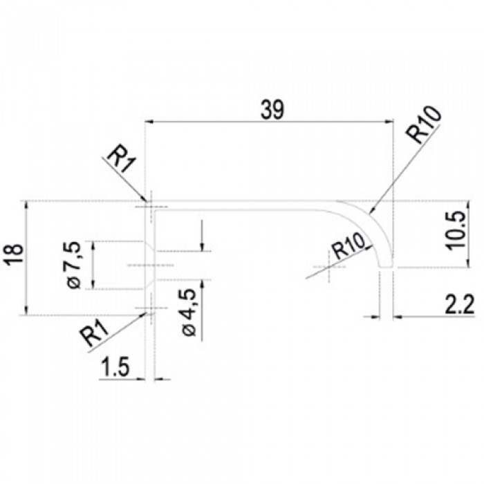 Мебельная ручка MONTE RT110BL.1/160/200