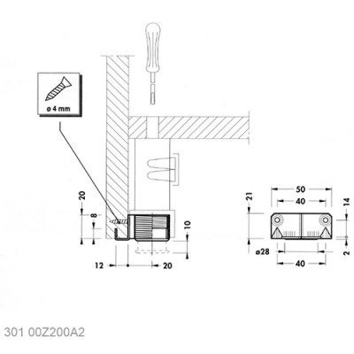 Camar 301 регулируемый подпятник +10 мм 100 кг (301 00Z200A2)