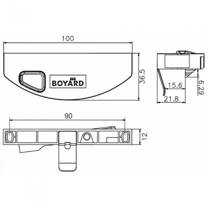 Ручка поводок для внутреннего ящика SBH100/GRPH ГРАФИТ