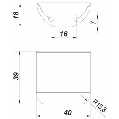 Мебельная ручка MONTE  RT110BL.1/16