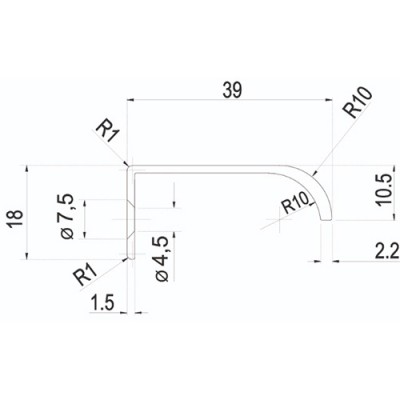 Мебельная ручка MONTE  RT110BL.1/16