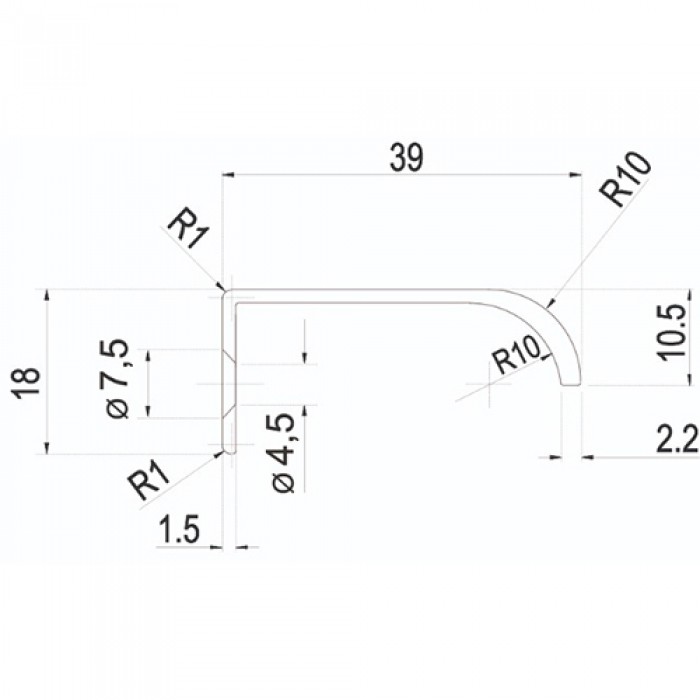 Мебельная ручка MONTE  RT110BL.1/16