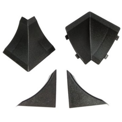 Комплект заглушек и углов, (1внутр. угол+1внеш. угол+2заглушки), черный РФ