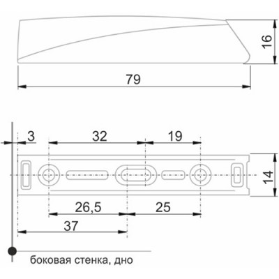 Держатель AMF16/GRPH ГРАФИТ прямой для AMF15