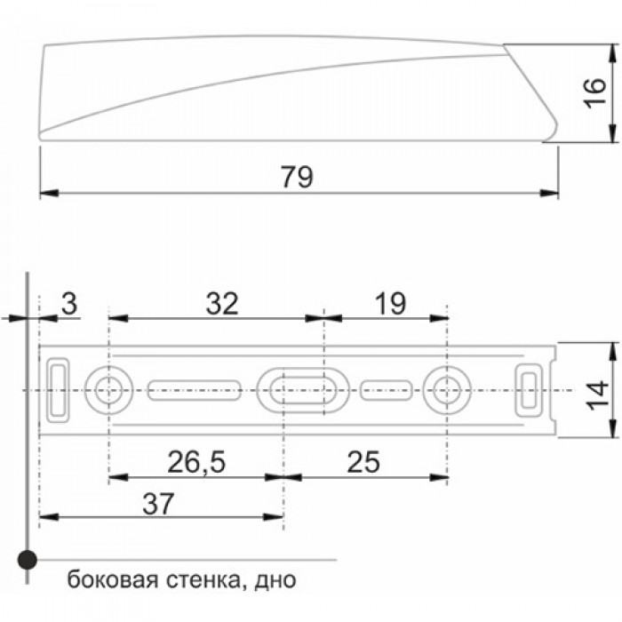 Держатель AMF16/GRPH ГРАФИТ прямой для AMF15