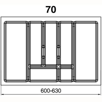 Вкладыш кухонный 700 L430 серый LB (не подрезается)