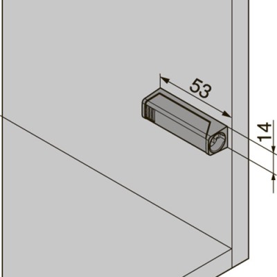 Держатель прямой для стандартного Tip-on черный (956.1201 TIP-AP V50 CS)