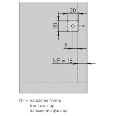 Tip-on усиленный врезной с адаптером темно-серый GTV