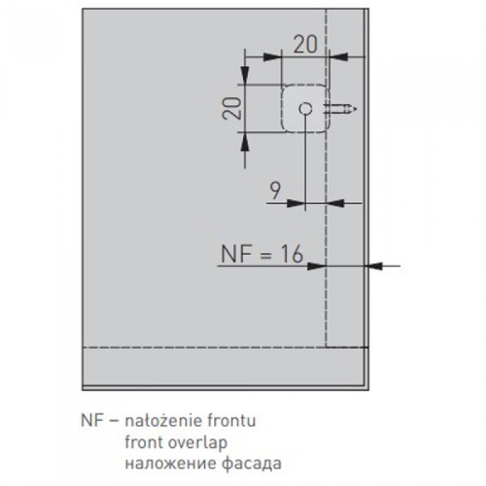 Tip-on усиленный врезной с адаптером темно-серый GTV