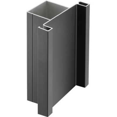 VELLO профиль вертикальный C-образный для распашных дверей черный матовый (продается кратно 1 шт)