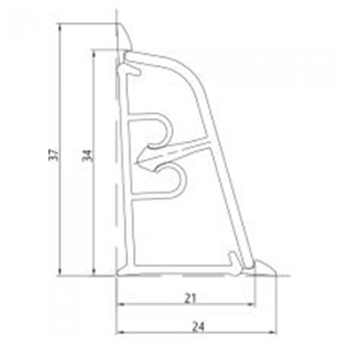 Плинтус LB-37 457 рафинат ( 210 )