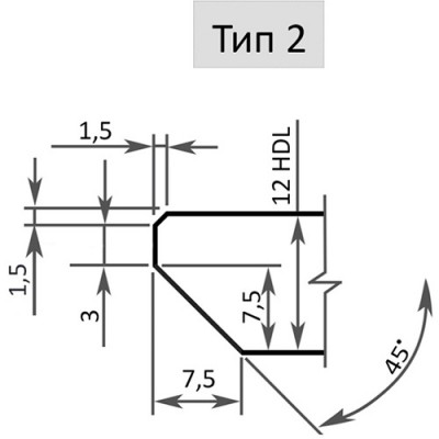 криволинейное фасонное фрезерование компакт плиты 8-12 мм (тип2) (под 45гр)