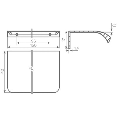 Ручка HEXA 96/150 мм кашемир