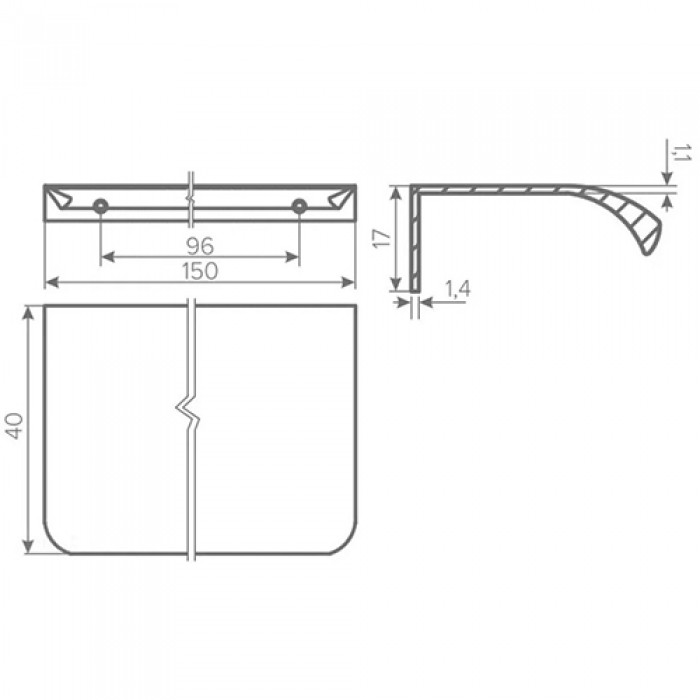 Ручка HEXA 96/150 мм кашемир