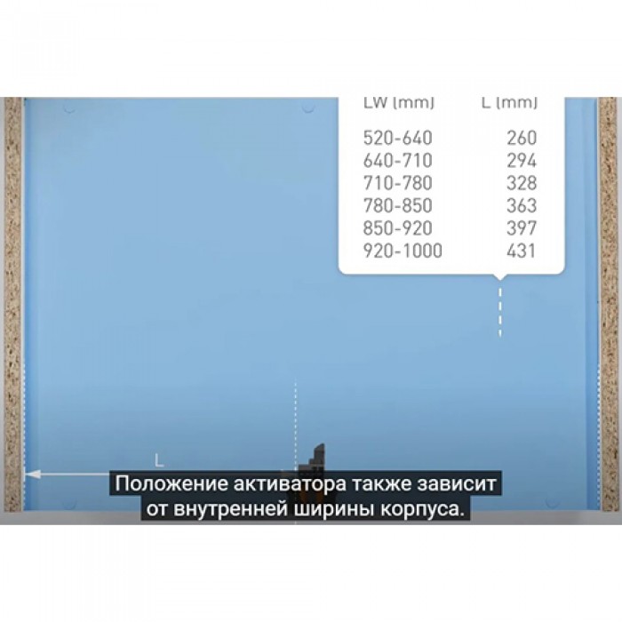 Планка MODERN SLIDE PRO (2 в1) для шуфляд 520-600 мм PUSH TO OPEN + SOFT CLOSE GTV