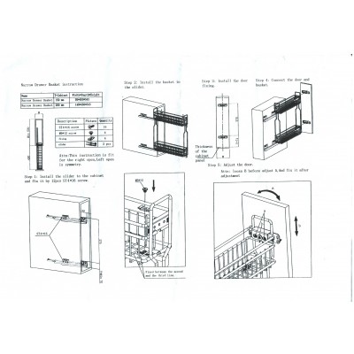 Карго 150мм (TANDEM) хром плавного закрытия  ПРАВОЕ LC