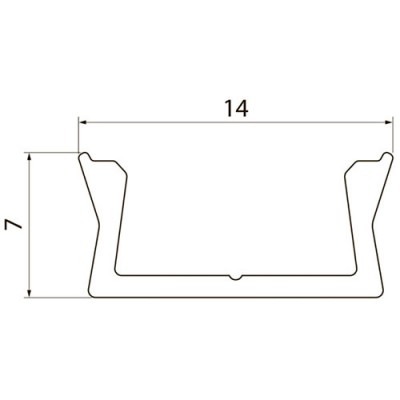 Профиль металлический накладной MINI белый L-3 м для Led ленты GTV