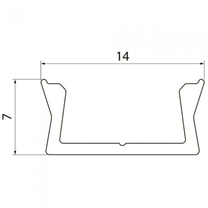 Профиль металлический накладной MINI белый L-3 м для Led ленты GTV