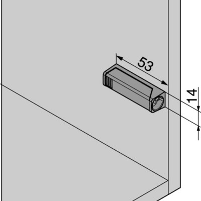Держатель прямой для усиленного Tip-on черный (956A1201 TIP-AP V50 CS)