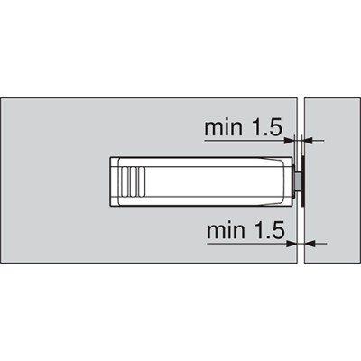 Держатель прямой для усиленного Tip-on черный (956A1201 TIP-AP V50 CS)