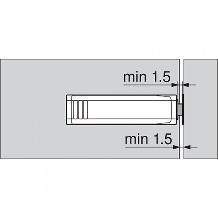 Держатель прямой для усиленного Tip-on черный (956A1201 TIP-AP V50 CS)