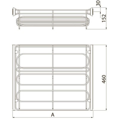 Полка для обуви SMART 700 мм серая (без направляющих)
