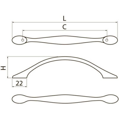 Ручка CAMAIO 128 мм черный матовый Ручка CAMAIO 128 мм черный матовый