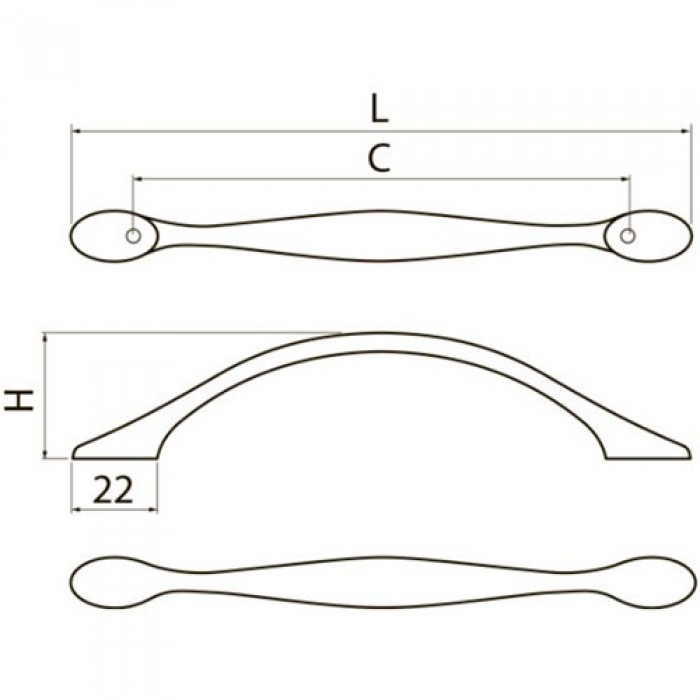 Ручка CAMAIO 128 мм черный матовый Ручка CAMAIO 128 мм черный матовый