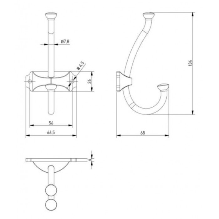 Вешалка CRAFT черная матовая Вешалка CRAFT черная матовая