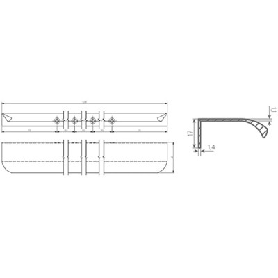 Ручка HEXA LONG L-1200 мм белая