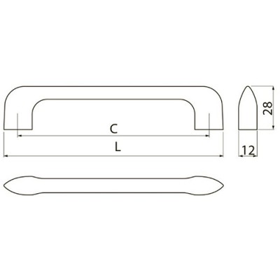 Ручка Milano 32 мм черный матовый