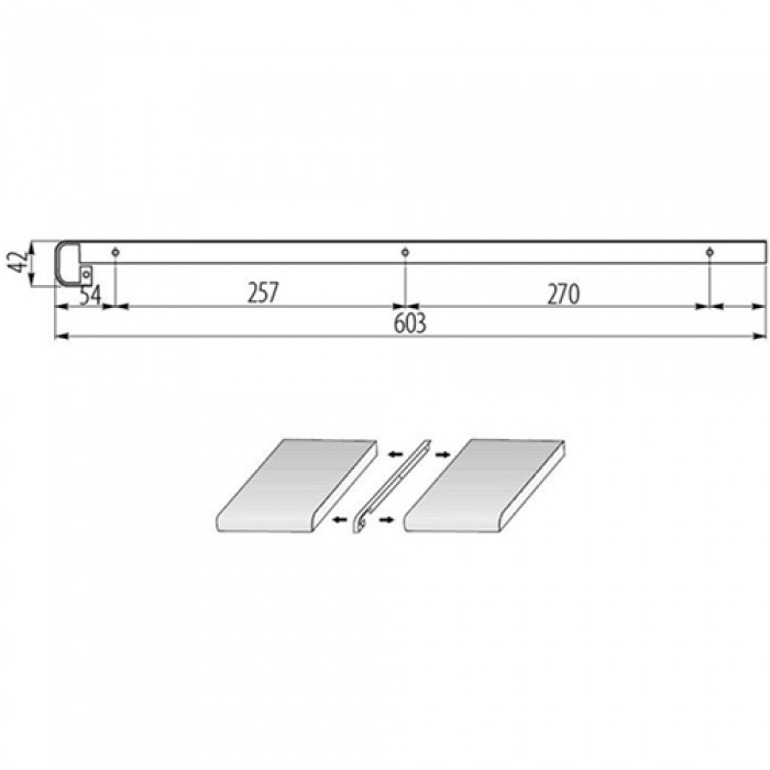 Стыковочная планка для столешницы egger