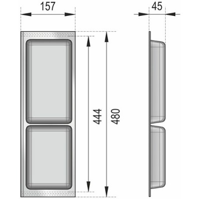 Блок дополнительный широкий BLOKI PC13/GRPH/157x480