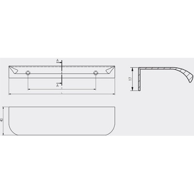 Ручка HEXA192/225 мм белая