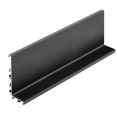 VELLO профиль L-образный верхний для нижних баз черный матовый