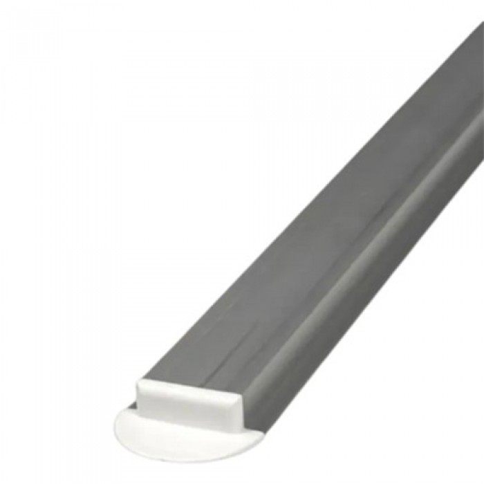 Профиль металлический врезной L-2 м для Led ленты ( в комплекте крышка + комплект заглушек)