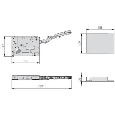 Подъемный механизм HORIZON STRONG белый PUSH TO OPEN