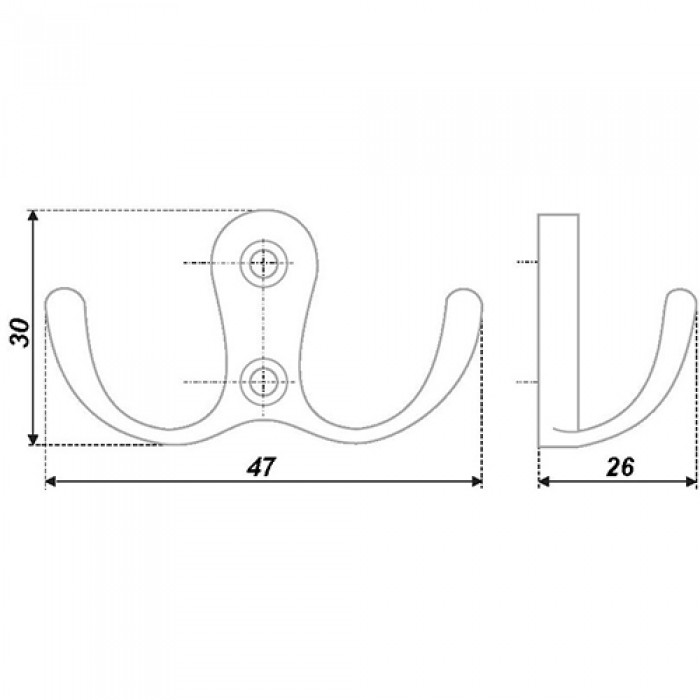 Вешалка WZ-CO 1904/ WP19 хром LC